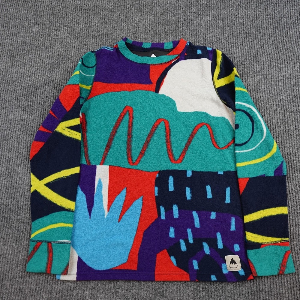 Burton Sweatshirt Youth XL 14/16 Multicolor Fleece Pullover Crewneck Graphic